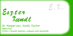 eszter kundl business card